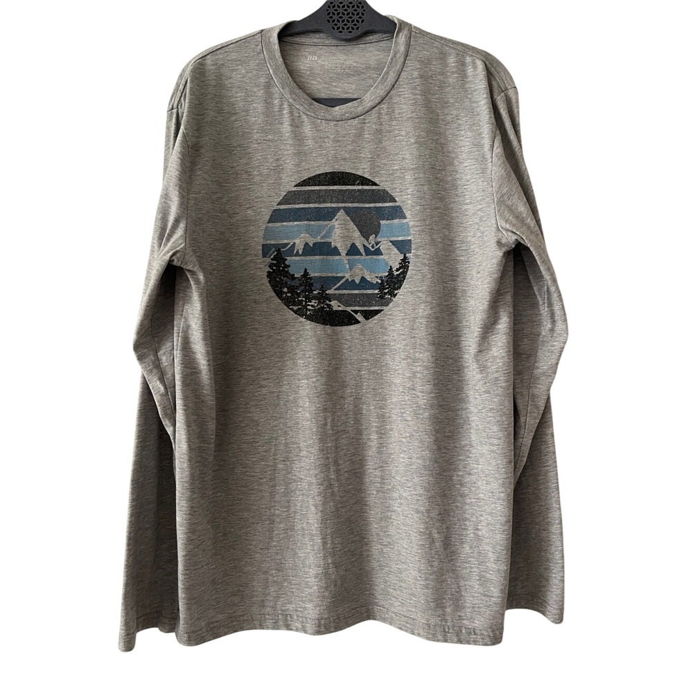 Tentree Men's Gray Long Sleeve T Shirt Large